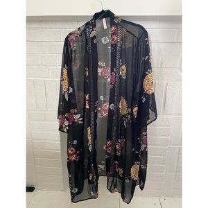 Sheer Floral Kimono